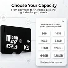 Una Tarjeta De Almacenamiento De Video De Grabación De Conducción De Cámara De Vigilancia 8g, Tarjeta De Memoria 16gtf, Tarjeta De 32tf, Tarjeta De 64g C10 De Alta Velocidad Para La Cámara Del Teléfono Móvil, Tarjeta De Memoria De 128g - Negro - Ver 4