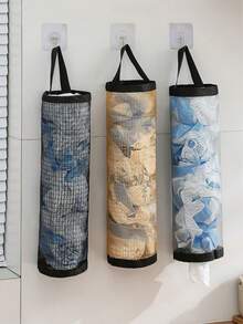 1pc Kitchen Storage Organizer Plastic Bag Trash Bag Hanging Storage Bag Wall-Mounted Shoe Cover Storage Bag Wall-Mounted Storage Rack, Suitable For Kitchen, Behind Door Storage, Kitchen Organization, Kitchen Essentials, Kitchen Accessories, Bathroom Accessories, Home Kitchen Tools, Kitchen Decor - Multicolor - View 10