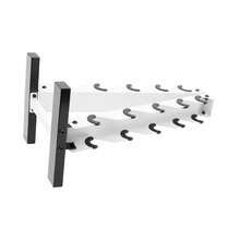 Porta bilancieri, porta bilancieri a cavalletto, porta bilancieri in acciaio a 5 livelli, supporto per pesi per palestra domestica - Bianco - Visualizzare 11