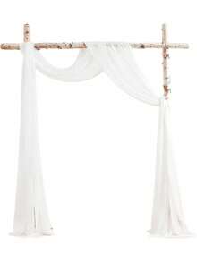 1/2pcs Arch-Shaped Drape Fabric Half Panel 4.4 Yards Sheer Backdrop Curtain, Suitable For Party, Ceiling, Wedding Arch, Reception, Christmas And Other Decorations - Multicolor - View 13