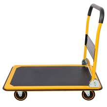 Foldable Platform Truck Dolly - Push Cart W/ 330 Lb Capacity - Yellow - View 8