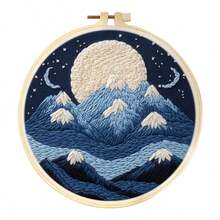 1pc Starry Sky Pattern Punch Needle Embroidery Beginner Kit, Adult Punch Needle Embroidery Set, DIY Cross Stitch Rug Beginner Kit, Home Decor Punch Needle Starter Kit With Tools - Multiple Styles - View 9