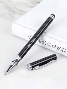 客製化 2 合 1 金屬觸控筆，雙用書寫與觸控螢幕，矽膠筆尖，筆身支援雷雕英文姓名，適合辦公室、學習、企業禮品、畢業紀念品 - 彩色 - 查看 6