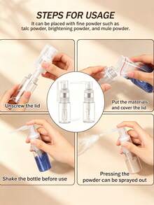 Portable Refillable Powder Spray Bottle - Suitable For Hair Styling Powder, Glitter, Talcum Powder And Baking Decoration Powder (Sugar Powder/Cocoa Powder) Etc.; Multi-Functional Leak-Proof Design, Suitable For Hairstylists And Personal Daily Use. - Multicolor - View 8