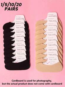 1/5/10/20 pares de calcetines invisibles tipo barco para mujer con silicona antideslizante, calcetines cortos de terciopelo ultra finos de corte bajo para primavera, verano y otoño, adecuados para zapatos y mocasines - Multicolor - Ver 7