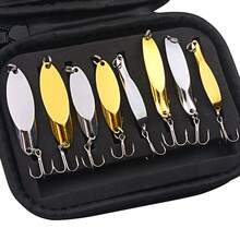HENGJIA Conjunto de 16 Peças de Iscas de Colher de Pesca com Caixa de Armazenamento, Iscas Rotativas de Metal 10g-16,6g, Iscas Artificiais Duras para Água Doce e Salgada - Multicolorido - Visão 6