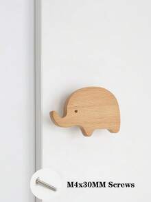 Cartoon Animal Drawer Pulls, Cute Bear Rabbit Star Solid Wood Cabinet Door Handles For Children's Room - Multicolor - View 12