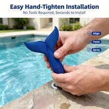 1/2pcs Extra-Large Universal Mermaid Pool Showerhead | 3/4 Inch Male Screw Connection, Easy To Install, Adjustable Cooling And Aeration Sprayer | Small Accessory For Pools And Fountain Landscaping - Multiple Styles - View 3