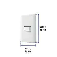 TRUPER KIT 2 PC-Plate Assembled With 1 Single-Pole Switch, Volteck Basic - White - View 4