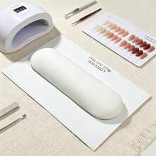 1件桌面防污防水墊，美甲燈與工具收納墊，美甲練習展示墊，防水睫毛彩妝刺繡紋身清潔墊，辦公人員腕部休息墊 - 彩色 - 查看 1