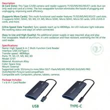 KZ 6-In-1 USB 2.0 Multi-Function Card Reader SD/TF/XD/CF/M2 Memory Card Adapter For Camera And Computer, High-Speed Data Transfer - View 3