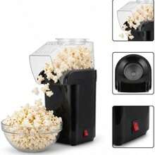 110V/220V Pipoqueira Elétrica de Ar Quente, Máquina para Fazer Pipoca Sem Óleo, Modelo Compacto, Operação Simples, Ideal para Uso Doméstico, Reuniões e Noites de Cinema - Visão 6