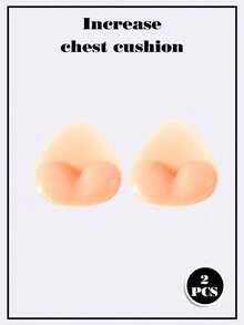 1 Pair Triangle Silicone Breast Pads, Invisible Transparent Thickened Silicone Pads, Seamless Transparent Gel Pads, Suitable For Swimwear And Bikinis - Multicolor - View 12