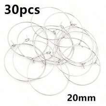 30 buah Anting Lingkaran Besar Stainless Steel Warna Emas 12-45mm, Kawat Anting Lingkaran Besar, Aksesoris Pembuatan Perhiasan DIY - Lingkaran lingkaran - View 8