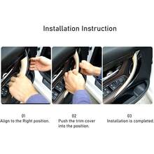 4件組 BMW 3系列 4系列 F30 F31 F32 F36 內門把手飾板拉手蓋，適用於 BMW 325 328 330 428 430 2013-2019 - 4 件套封面 - 查看 7