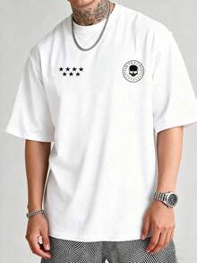 Men's T-Shirt NATOS WAOR 13 2026 Hip-Hop Fashion Vintage T-Shirt, Men's Summer Print T-Shirt 100% Cotton Casual T-Shirt - 白色 - 查看 3