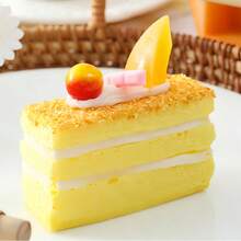 1 pieza Juguete squishy de pastel de mousse compacto con rebote lento, esponjoso y pegajoso, para apretar y aliviar la tensión diaria. Adorno versátil para escritorio de oficina, ideal para decoración DIY de fiestas, regalo de cumpleaños único y delicado para parejas que viajan. - Multicolor - Ver 8