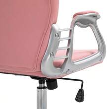 Office Chair, Executive Chair With Ergonomic Padded Backrest, Pink, PU, 59.5 X 60.5 Cm (95-105 Cm) - Pink - View 7