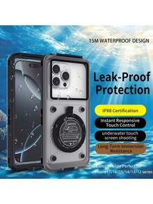 15M IPX8 Waterproof Phone Case, Underwater Touch Screen Universal Phone Pouch, HD Anti-Fog Protective Cover For 6.9" Smartphones, Ideal For Swimming Diving Beach - Multicolor - View 16