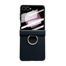 keshengtai Candy Color Ring Buckle Phone Case, With Hinge Protection, Built-In Screen Protector, Hard PC Backplate Protective Phone Cover Compatible With Samsung Galaxy Z Flip8, Z , Z Flip7FE, Z Flip6, Z Flip5 - Black - View 7