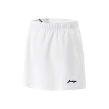 Falda de entrenamiento de bádminton profesional para mujer de Li-Ning con cintura elástica, cómoda y elástica con ropa interior incorporada ASKW066 - Blanco - Ver 1
