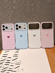 4pcs Set [Pink + Purple + Sky Blue + White] Heart Dopamine Pink Phone Case, Compatible With IPhone 18 Pro Max/18 Pro/18/17 Pro Max/17 Pro/17/16 Pro Max/16 Pro/16/16 Plus/15/15 Pro Max/15 Pro/15 Plus/11/12/13/14 Pro Max/12 Pro/12 Pro Max/13 Pro/13 Pro Max/14 Pro/14 Pro Max/14 Plus Full Coverage Anti-Drop Protective Cover, Creative Design, Suitable For Men And Women - 4-piece Set [Pink + Purple + Sky Blue + White] - View 18