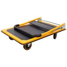 Foldable Platform Truck Dolly - Push Cart W/ 330 Lb Capacity - Yellow - View 5