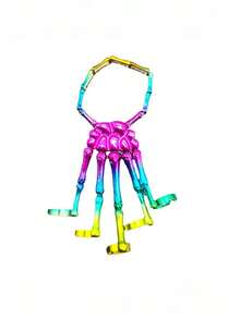 Skeleton Hand Bracelet With Finger Ring Flexible Joints Metal Steampunk Finger Wristband Adjustable Skeleton Hand Jewelry For Men Women Cosplay Daily Outfits Holidays Costume Parties & Gothic Events Christmas Halloween Costume Accessories - Multicolor - View 17