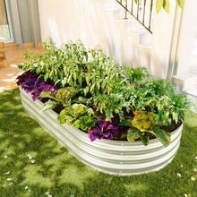 Galvanized Metal Raised Garden Bed Kit, Outdoor Raised Garden Bed For Vegetables - A - 查看 3
