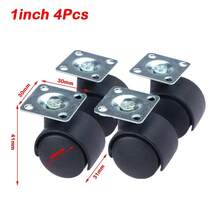 4Pcs 1/1.5inch Swivel Casters With Brake Universal Wheels Multi Purpose For Furniture Office Chair Suitcase Trolley - Multicolor - View 14