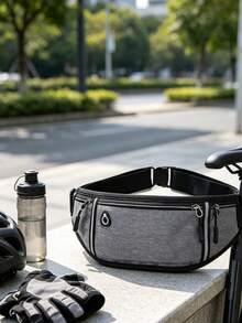 Unisex Ultra-Thin Waterproof Running Waist Bag, Running Belts With Built-In Expandable Multi-Zipper Independent Compartments, Side Reserved Earphone Cable Outlet, Breathable Sweat-Proof Waterproof Fabric, Lightweight No Burden Feeling, Suitable For Running, Fitness, Gym Training, Marathon Events, Outdoor Cycling, Mountain Hiking, Short Trips, Daily Commute And More, Unisex Multi-Functional Fitted Phone Storage Waist Bag - Multicolor - View 3