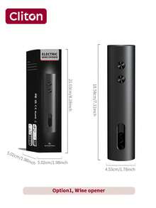 CLITON Rechargeable Electric Wine Opener Gift, 4 Options: Single Opener, Basic Kit, Classic Kit, Premium Kit, Wonderful Gift For New Year, Christmas, Valentine's Day, Birthday, Wedding & Housewarming, Perfect Present For Home Bar - Other - View 12