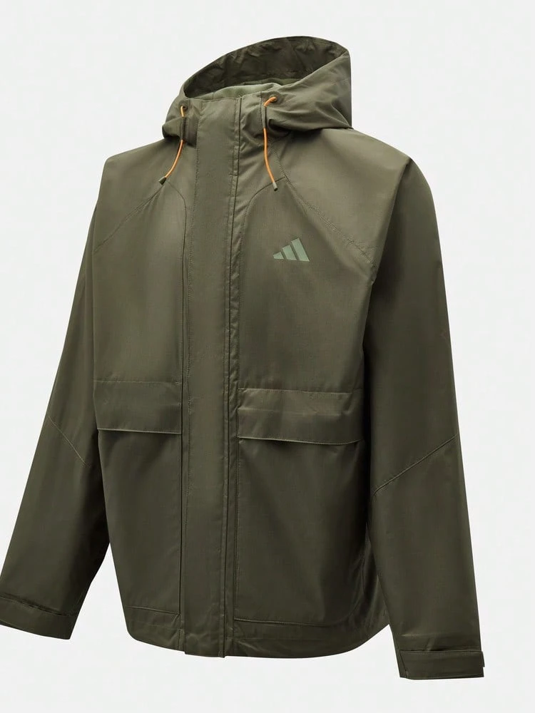 Adidas Men's TH WV JKT Woven Hooded Jacket KR2494 - Green - View 1