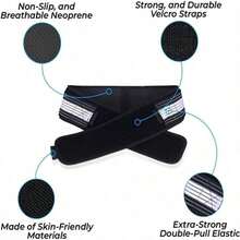 Polyester Waist Belt, Suitable For Pelvis And Lumbar Support, Adjustable Hip Support Brace, Unisex, Suitable For Fitness, Yoga, Body Shaping, Protecting Hips And Waist - Black - View 4