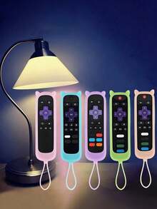 Glowing Silicone Remote Control Protective Case, Remote Control Storage Box, Luminous Remote Control Protective Case, Suitable For Hisense TV Remote/Simple Remote/Voice Remote, Silicone Protective Case, Battery-Free - Multicolor - View 2