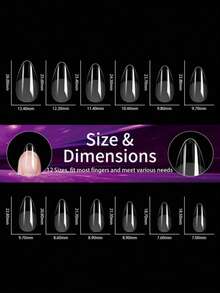 240pcs Soft Gel Nail Tips, Semi-Matte Full Coverage Fake Nails M Size Almond French Style Thin Front Thick Back More Fit And Secure Peelable Gel Extension Nail Capsules Nail Art Supplies Suitable For Girls And Women Nail DIY - Clear - View 6