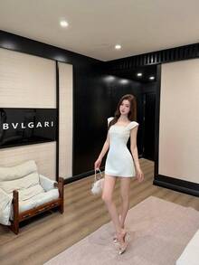 Women Midi Dresses - White - View 7