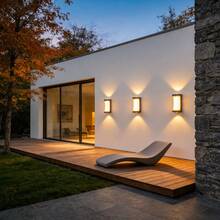 CANMEIJIA 1pc Modern LED Wall Light, Indoor Wall Light, Outdoor Wall Light, AC85-265V, White Light 6500K/Warm Light 3000K, Outdoor Waterproof Wall Light, Suitable For Garden, Yard, Balcony, Stairs, Villa, Garage - 12W LED Wall Light - View 10