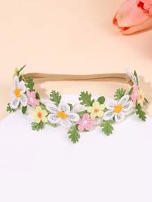 1pc Floral Tulle Flowers Headband For Baby,Comfortable And Breathable Hair Band, Hair Accessories Summer Holiday Beach Essential Party Gifts - Multicolor - View 7