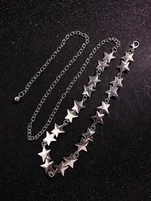 Punk Hip Hop Y2K Metal Star Waist Chain, Decorative Waist Chain For Jeans And Leather Skirts - Multicolor - View 6