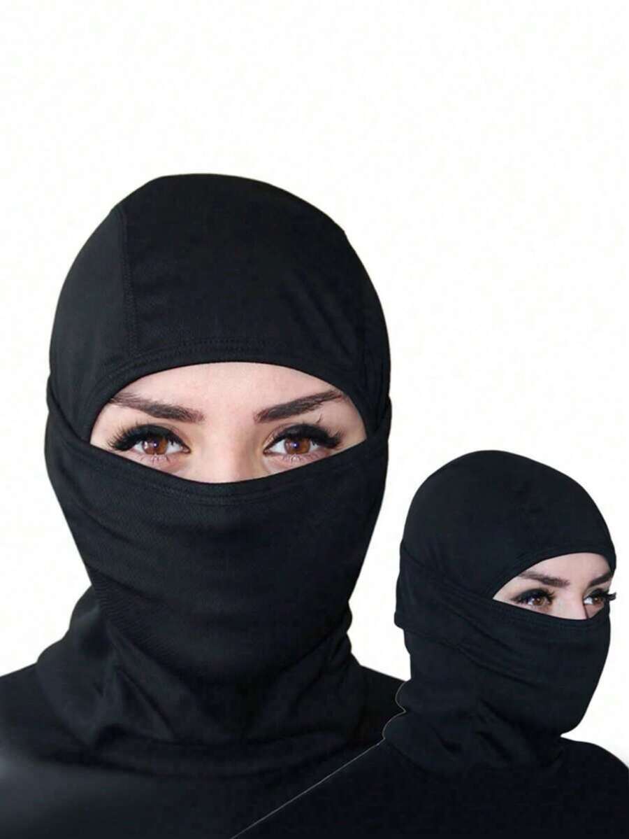 1pc Balaclava Windproof Cold-Proof Thermal Lined Warm Full Face Mask Head Cover Suitable For Motorcycle Travel Men Sports Riding Skiing Snowboard Hiking - Multicolor - View 1