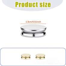 2/3 Pairs Stylish No-Sewing Buttons: Multi-Color Detachable Magnetic Buttons; Decorative Accessories For Shirts, Collars, Trousers, Cuffs, Scarves, And Headscarves. No-Sewing Garment Clips. - Round - View 11