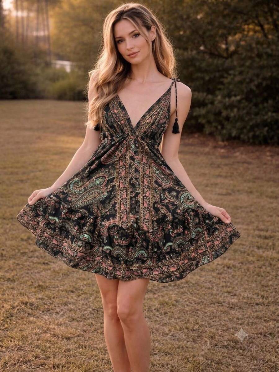 Short Dress Costs Nude - 黑色的 - 查看 1