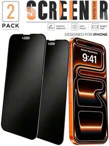 2Pcs Ceramic Matte Privacy Screen Protector For IPhone 17/17 Pro Max/17 Pro/16 Pro Max/16 Pro/15 Pro/15/14/13/12/11/X. Features Privacy Protection, Matte Finish, Fingerprint Resistance, Anti-Glare, Full Coverage, Scratch And Drop Resistant. - Black - View 23