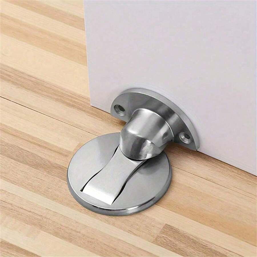 2/1pc Invisible Magnetic Door Stopper, No Drilling Required, Dual-Use Door Stopper, Strong Magnetic Suction, Suitable For 5.5mm-9mm Door Gap. Multi-Functional, Portable Safety Door Stopper For Home Decor, Room Decor, Bedroom Decor, Bathroom Decor In Autumn And Winter. Can Be Used For Halloween, Christmas On-Site Door And Window Installation To Reduce Safety Hazards.