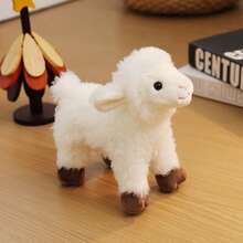 1pc Cute Cartoon Lamb Plush Doll, Soft Skin-Friendly 3D Little Goat Sofa Pillow For Living Room, Bedroom, Bay Window Decor, Gift For Best Friend Birthday, Photo Prop, Home Decor, Mother's Day, Halloween, Children's Day Gift - Multicolor - View 10