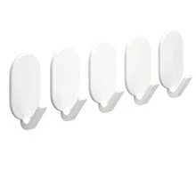 1pc/5pcs Heavy Duty Strong Adhesive Hooks, No Drilling Wall Hooks, Suitable For Kitchen, Bathroom, Bedroom, Door Storage, Non-Damaging, Damage Free, Strong Adhesion, Home Storage Hooks - View 10