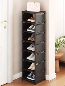Single-Tier Shoe Rack, Reinforced Base For Sturdier Placement, Easy Tool-Free Assembly, Space-Saving Shoe Storage Solution For Hallway, Dorm And Closet; This Multi-Layer Shoe Rack Is Highly Durable And Stylish - Multicolor - View 3