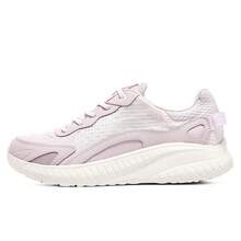 Skechers Women's Cushioned Casual Double-Layer Mesh Patchwork Thick-Sole Running Shoes - Mauve Purple - View 3