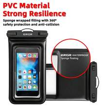1 pieza Bolsa impermeable sellada para teléfono, bolsa flotante universal, funda transparente con pantalla táctil para playa, piscina, buceo, fotografía submarina y viajes - A - Ver 3